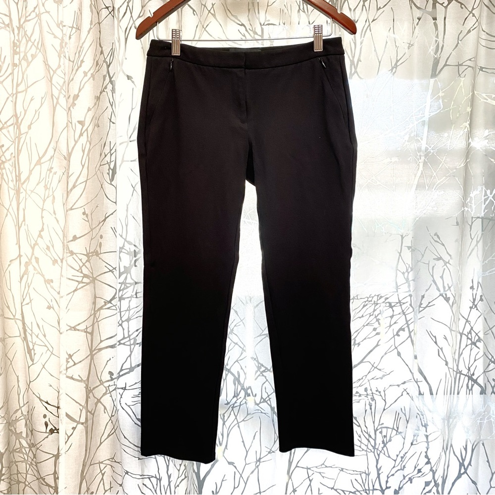 KOBI HALPERIN krista black mid rise ankle cropped dress pants zipper pockets - Picture 3 of 12